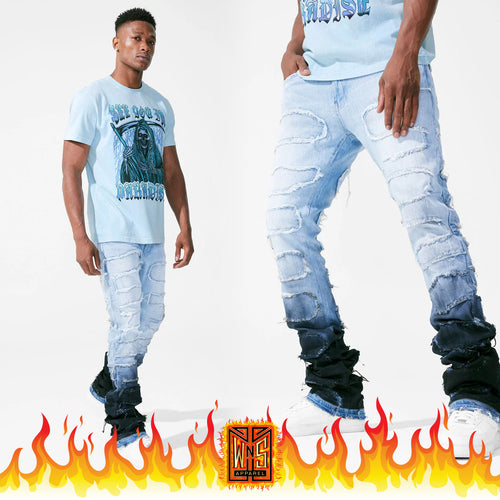 Jordan Craig Martin Stacked Oasis Denim Blue Wave