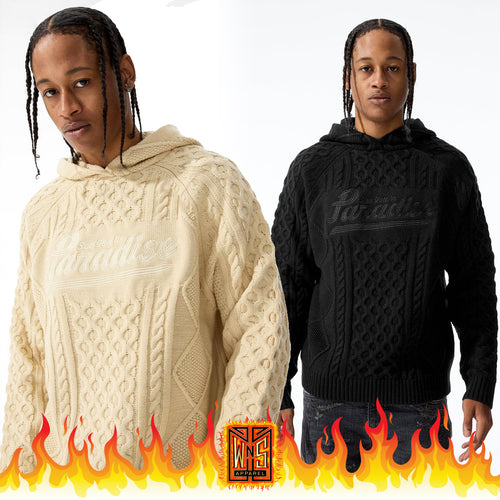 Jordan Craig Cable Knit Hooded Sweater