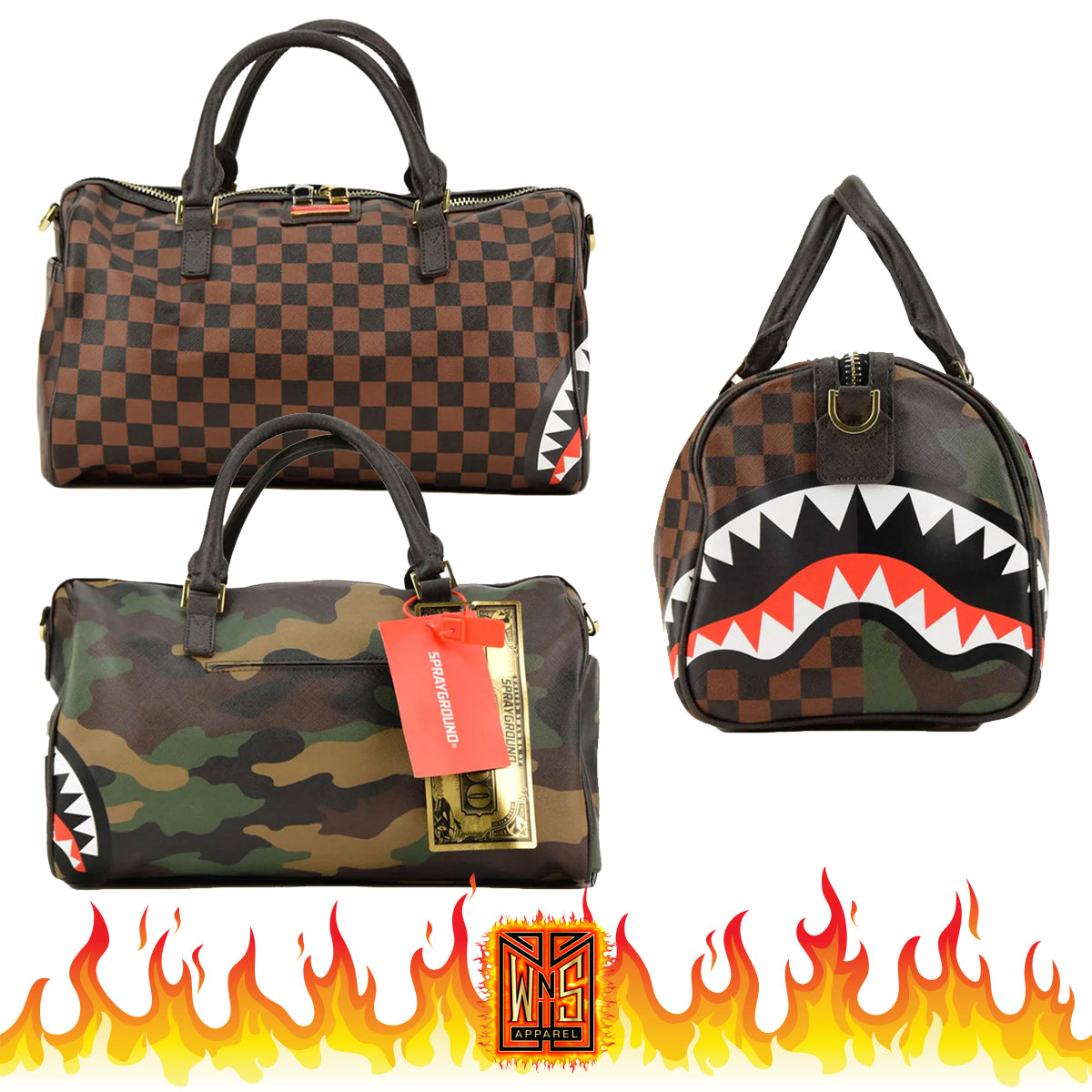 Sprayground Split The Check (Pearl) Duffle – WNS Apparel