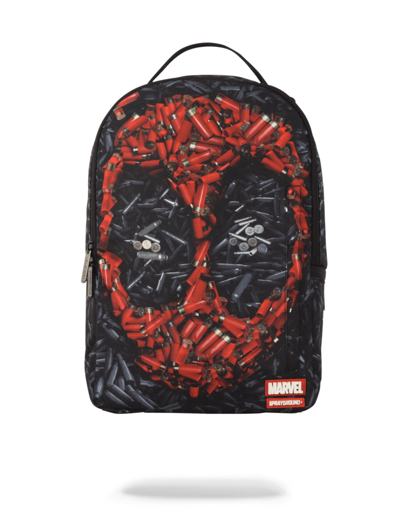 Sprayground Deadpool Mask Backpack: Black/Red