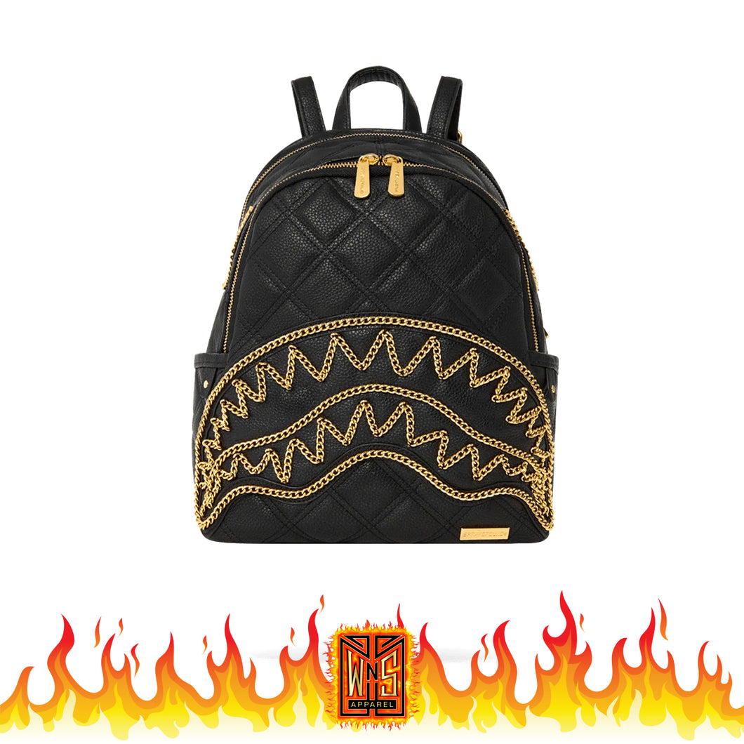SPRAYGROUND: backpack in vegan leather with shark mouth - Black